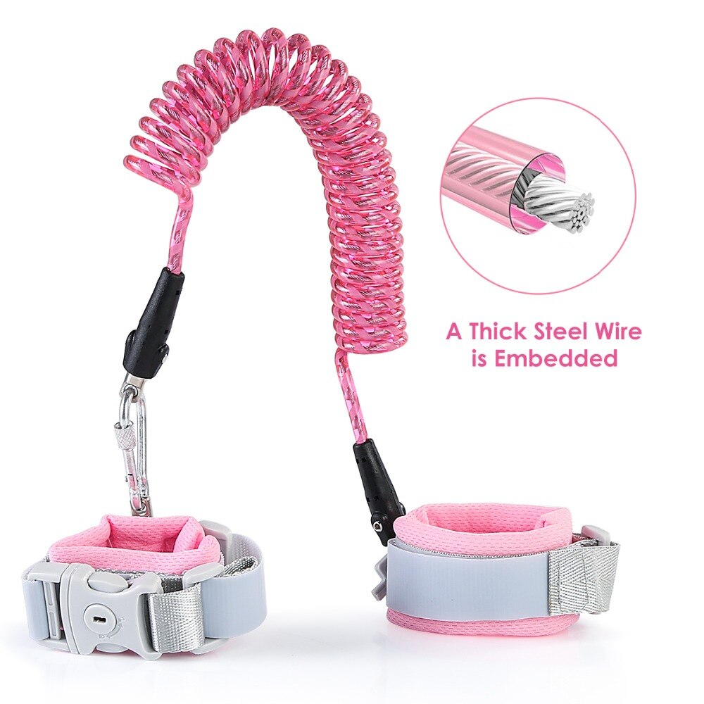 Puseky Anti Lost Wrist Link Toddler Safety Harness Outdoor Walking Kids Reflective Anti-lost Walking Harness Baby Harness Leash