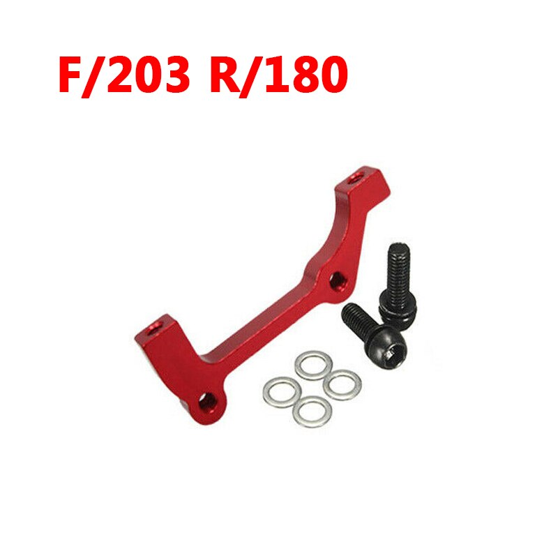 Support de freins à disque de vélo vtt, 180/203mm IS-PM, levier, Rotor avant montage pour siège arrière en aluminium, 160, 180, 203mm: Red F203-R180mm