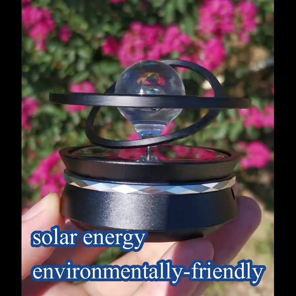 Système solaire en lévitation magnétique pour voiture, décoration rotative créative, porte-parfum, désodorisant