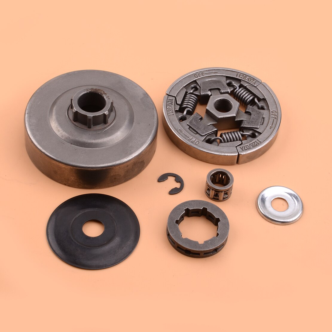7 stk metal 3/8 " 7t koblingstromle tandhjulsfals nålelejesæt passer til  ms362 stihl  ms 362 motorsav