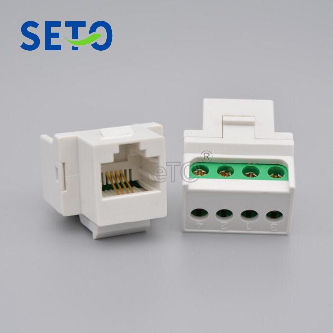 SeTo 4 Core Telefoon Module RJ11 Voice Telefoon Connector Keystone Voor Wandplaat Socket