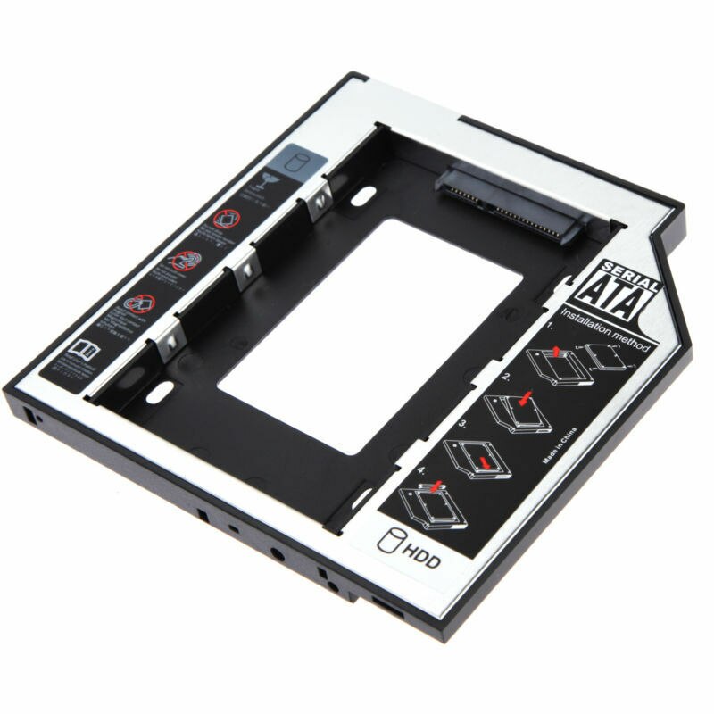 Zweite 2nd HDD Caddie 12,7 MM SATA 3,0 für 2.5 ''SSD fallen Festplatte Adapter für Laptop CD DVD-Rom Optibay