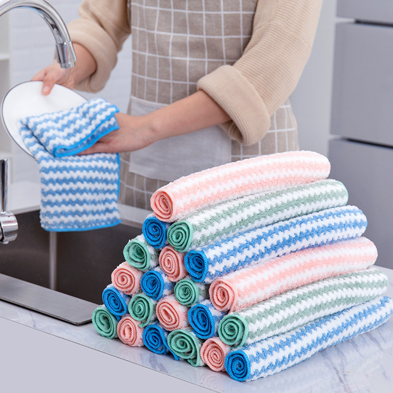 Trapos de limpieza antigrasa para cocina, toallitas de microfibra, productos de limpieza para el hogar, herramientas de limpieza multifuncionales, dispositivos, 3/5/10/15 Uds.