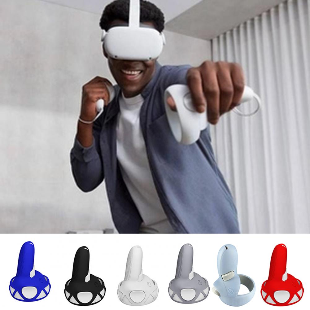 Schutzhülle für vr-zubehör, silikon-controller-griffschutzhülle für ols quest 2 (komplett 2