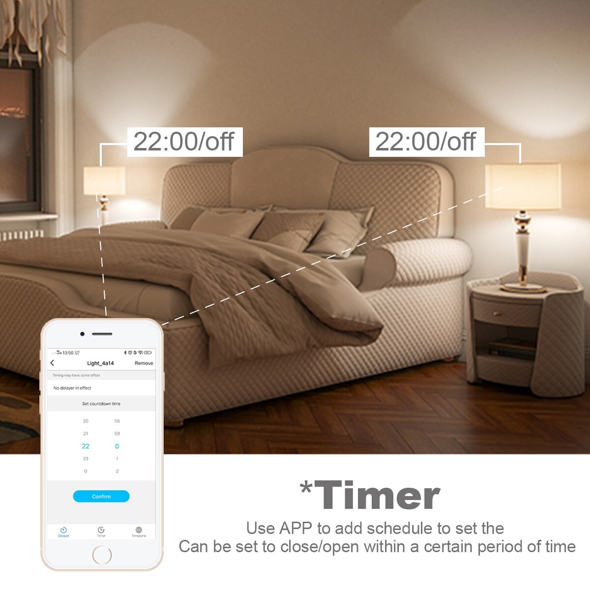 15W Smart House Wireless WIFI LED Light Bulb CCT RGB CW Dimmable Timer Function Magic Lamp Work with Alexa/Google Home 85-265V