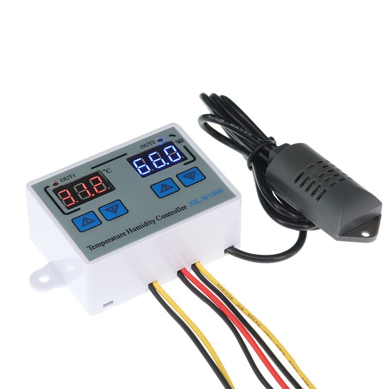 Digital Thermostat Humidistat Egg Incubator Temperature Humidity Controller Regulator Thermometer Hygrometer XK-W1099 Dual