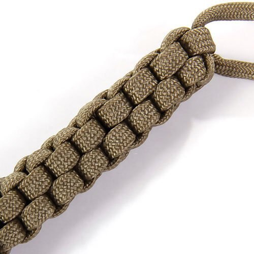 Paracord Platz Weben Messer Schlüsselband-khaki