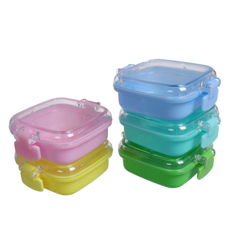 mini liten godteriboks plast oppbevaringsboks med gjennomsiktig lokk innsamling godteri beholder sak oppbevaringsboks
