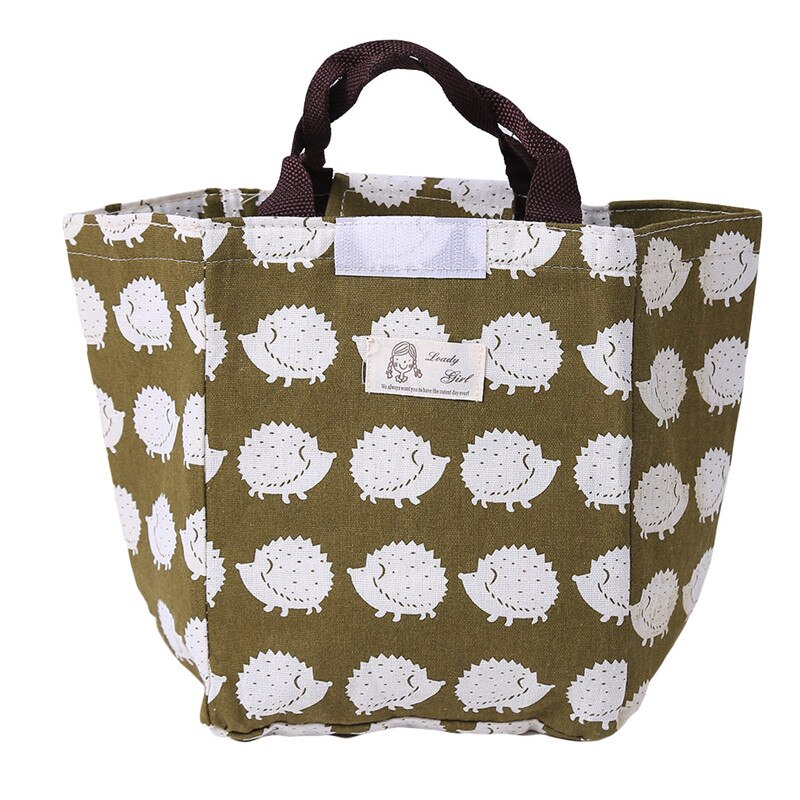 Animal Lunch Bags Women Portable Functional Canvas floral Insulated Thermal Food Picnic Kids Cooler Lunch Box Bag Tote