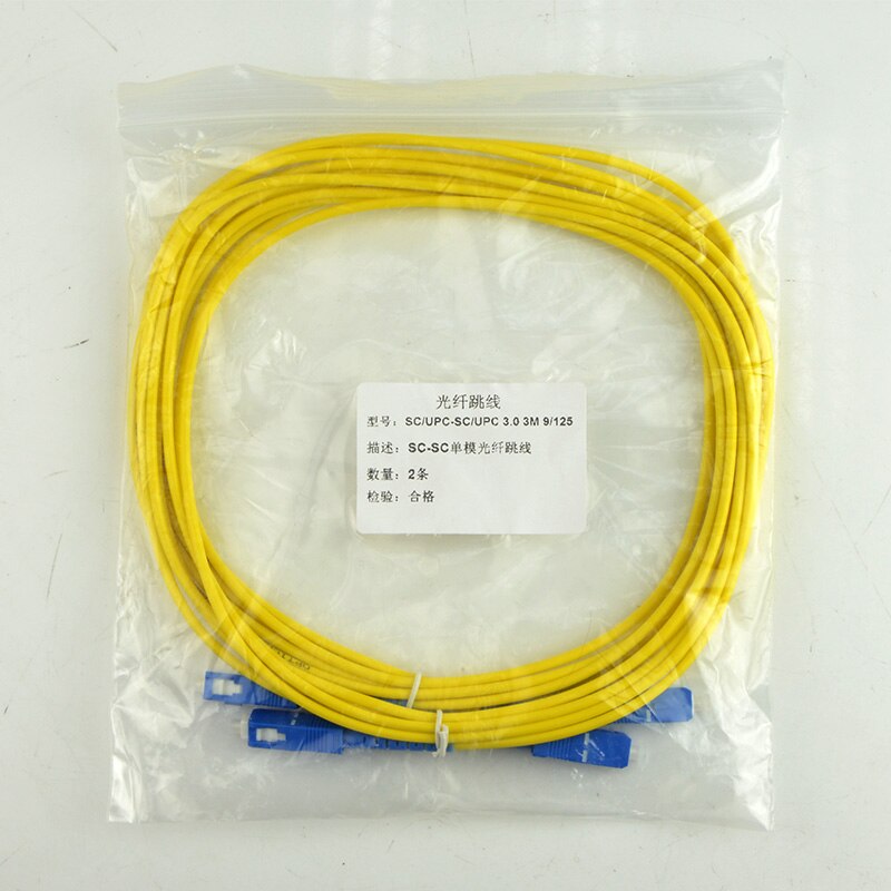 10Stck SC UPC 3Meter/5Meter/10Meter 9/125 Einzel-Modus Lwl-patchkabel kabel freies