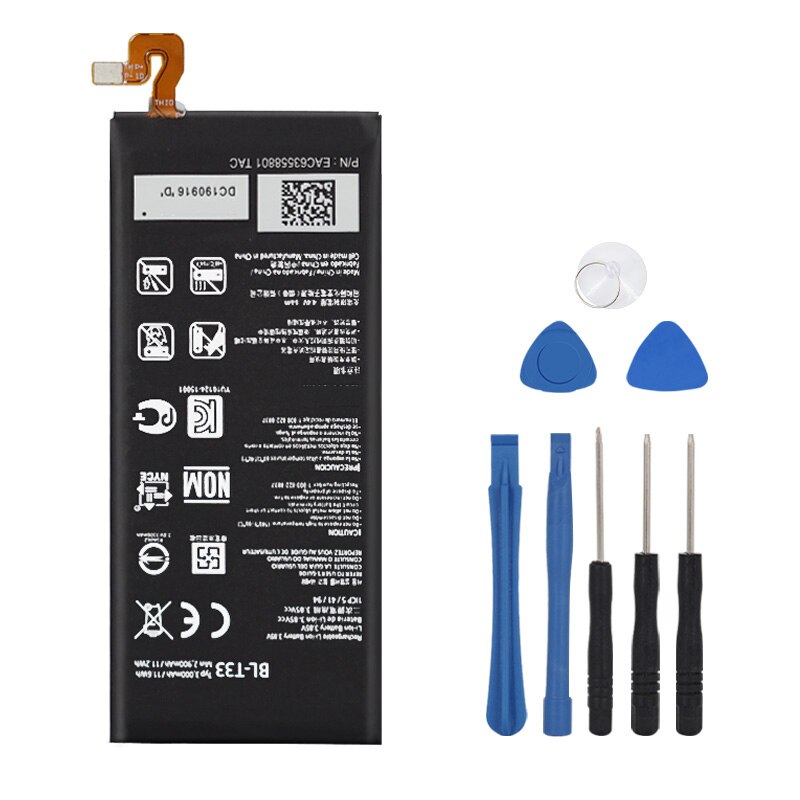 Originalt udskiftningsbatteri bl -t33 til lg  q6 m700a m700an m700 dsk  m700n batteri