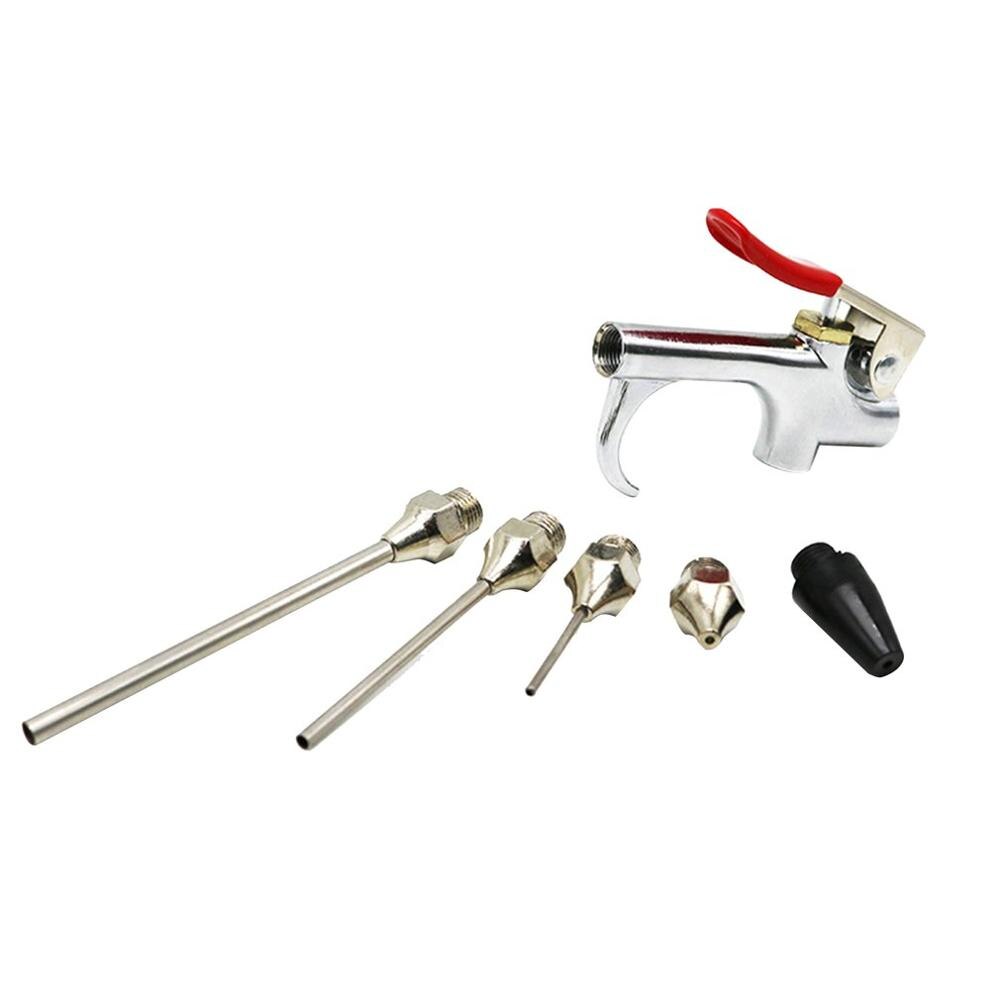 5Pcs/7Pcs Air Compressor Tools Kit Air Blow Gun Set with 5 Interchangeable Nozzles and Over-Sized Trigger Tool Set: 5pcs