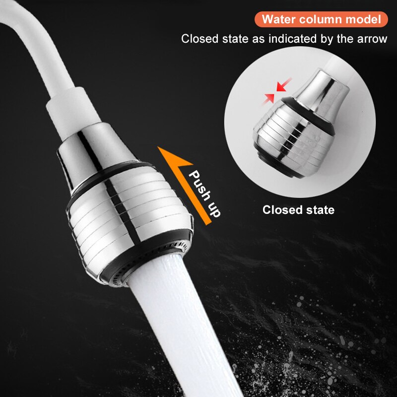 Adjustable Kitchen Faucet Extension Tube Bathroom Extension Water Tap Retractable Foam Shower Sprinkler Faucet Accessories