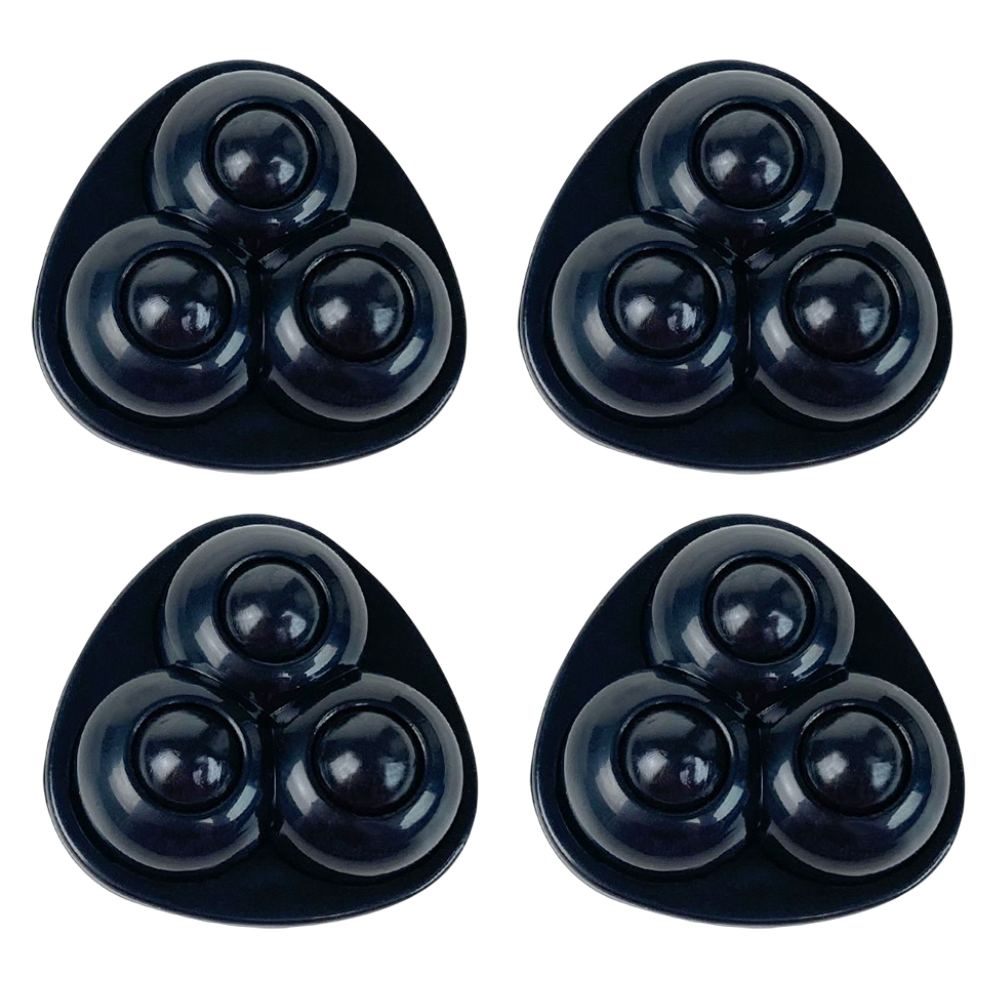 Ruedas para muebles de acero inoxidable, ruedas universales autoadhesivas, rodamiento de carga giratorio de 360 grados para acceso a muebles del hogar, 4/20 piezas: 1,25 pulgadas / Negro