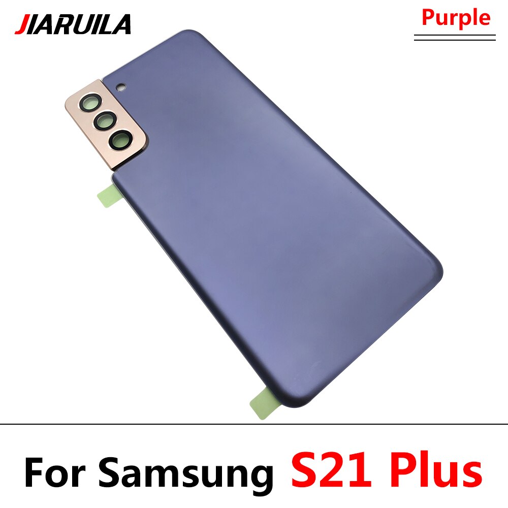 Terug Glas Vervanging Voor Samsung S21 Ultra Batterij Cover Achterdeur Behuizing Case Met Lijm Sticker Voor Samsung S21 Plus: S21 Plus Purple