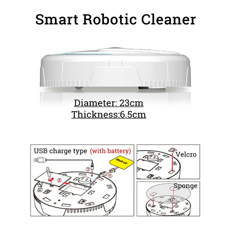 Smart Robot Vacuum Cleaner Auto Floor Cleaning Sweeping Household Mini Cleaner --M25