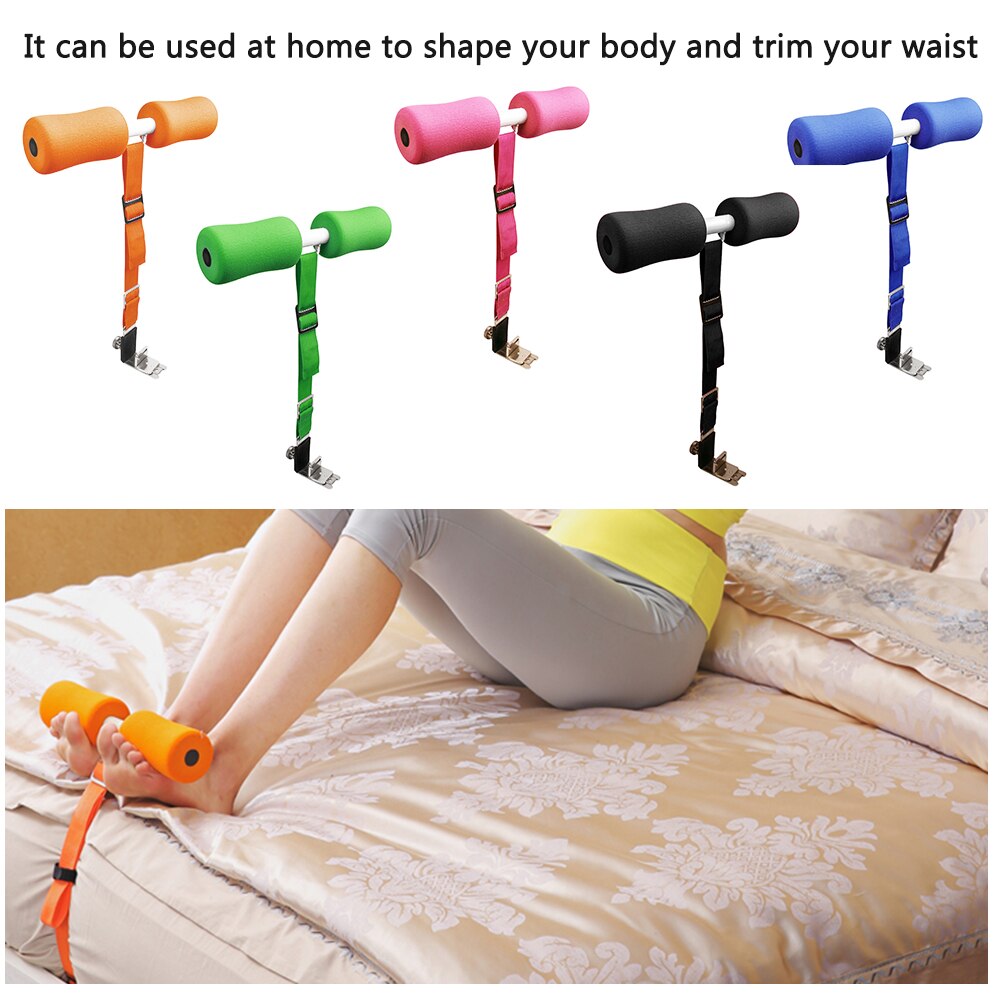 Home Foot Holder For Abs Exercise Sit Up Assistant Device Belly Rolling Bed Mounted Fitness Equipment Lose Weight Waist Lifting