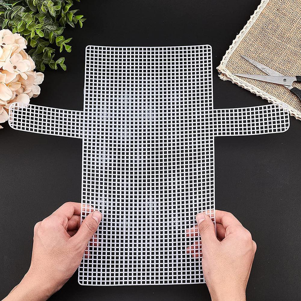 Plastic Mesh Cloth For Bag DIY Making Handcraft Bags Weaving Material Latch Hook Bags Made Plastic Grid Hook Crafts Accessories