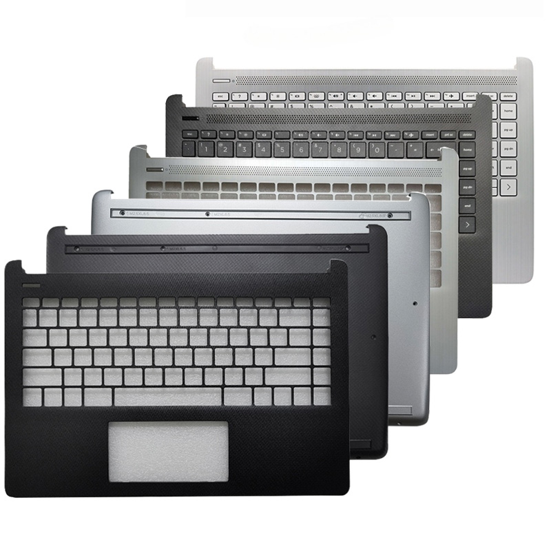 Housings for HP 14-DQ FQ 14S-DR 14S-FR TPN-Q221 Laptop Keyboard Palmrest Topcases Upper Bottom Cover Replacement Spare Parts
