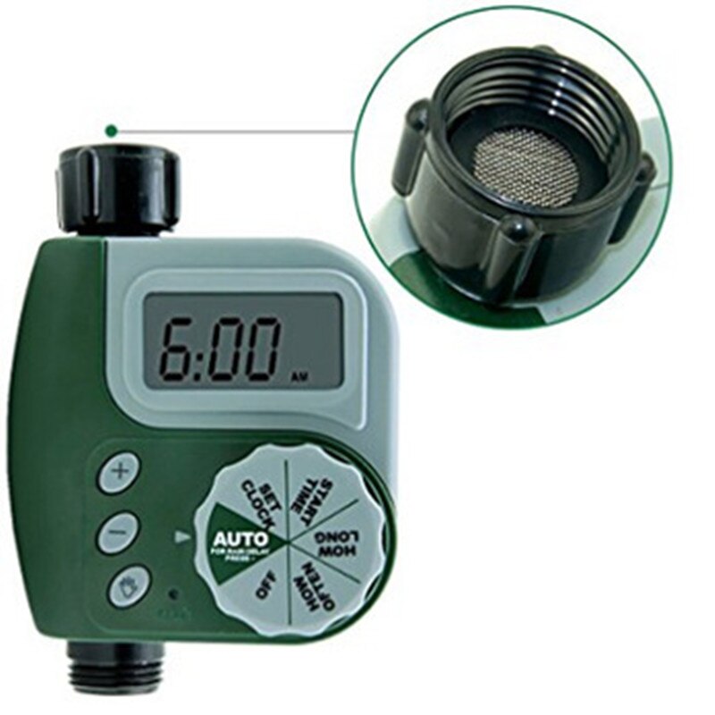 Outdoor Garden Irrigation Controller Solenoid Valve Timer Single Outlet Programmable Hose Faucet Watering Timer System