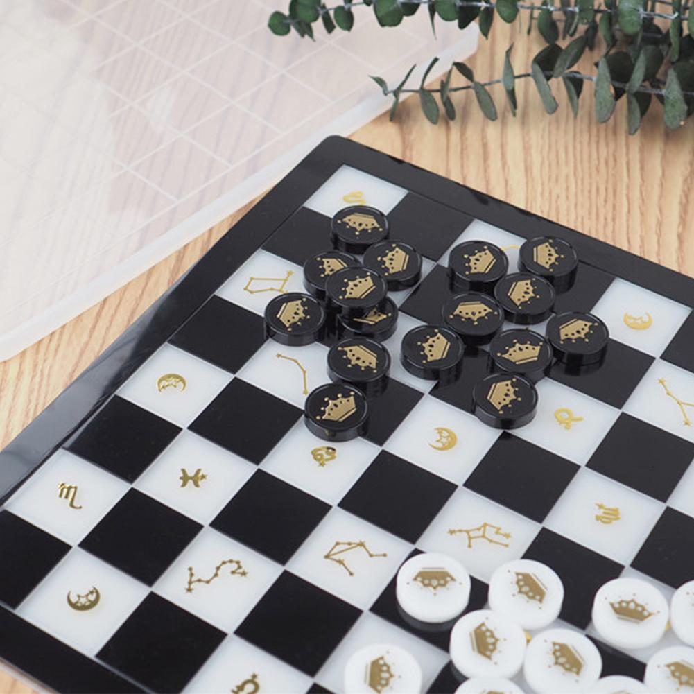 Checkers Board and Chess Piece Silicone Molds Resin Casting Mold