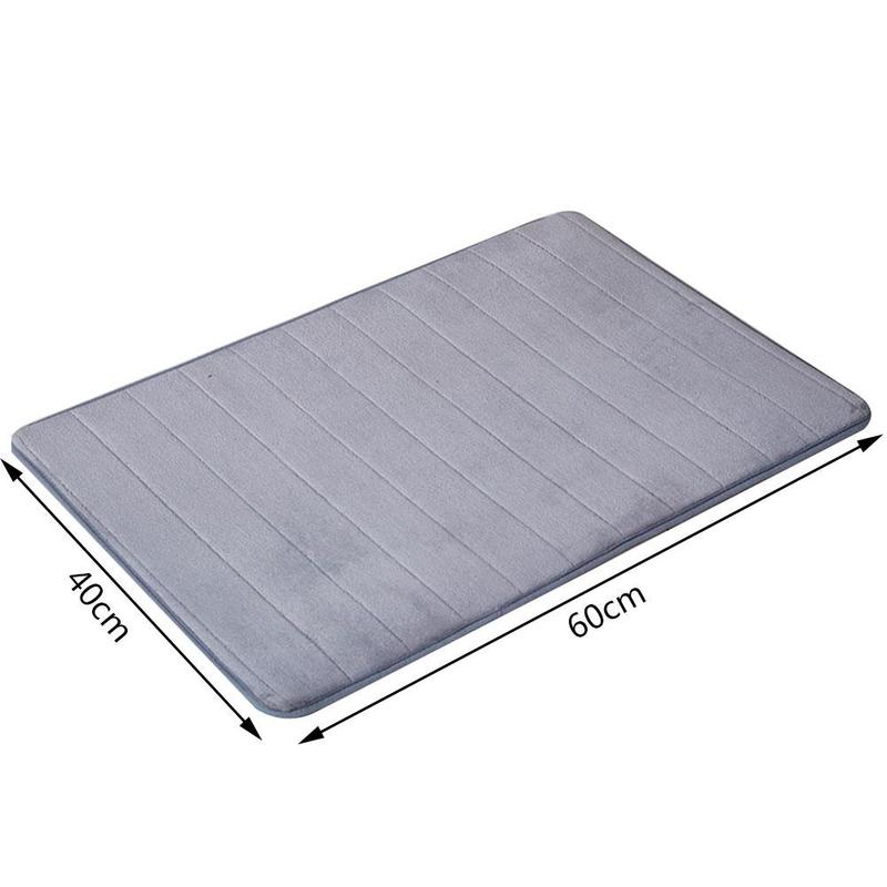Tæppe vandabsorberende blød memory skummåtte tæpperum 40 x 60cm mat gulvtæppetilbehør skridsko ikke soveværelse bruser bad  t8 j 6