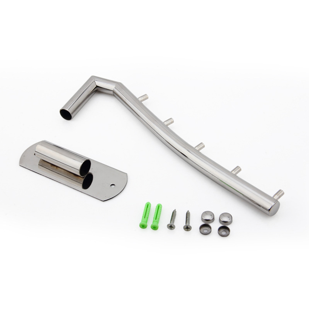 Wall Mounted Clothes Hanger Rack Rotatable Stainless Steel Clothes Organizer with Swing Arm Holder