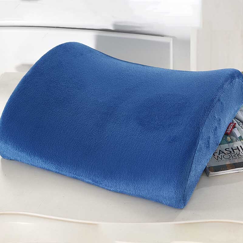 High-Resilience Memory Foam Cushion Newest Lumbar Back Support Cushion Relief Pillow for Office Home Car Travel Booster Seat: Sapphire