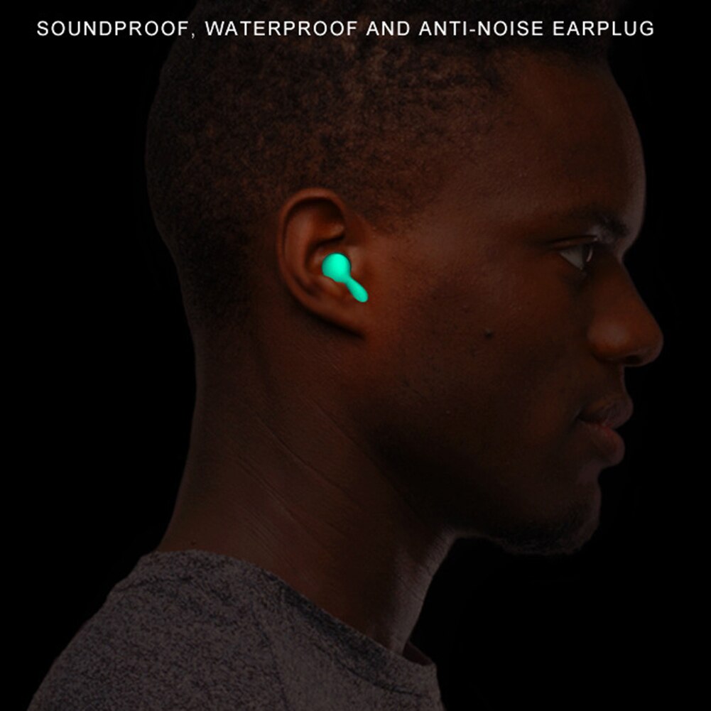 2Pairs Soft Silicone Ear Plugs Sound Insulation Ear Plugs Sleeping Study Noise Reduction Earplugs Ear Protector with storage Box