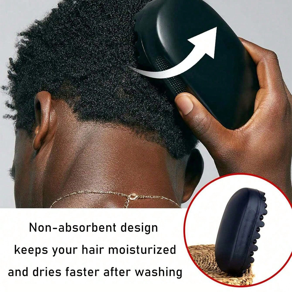 3pcs Big Holes Magic Sponge Brush Silicone Brush for Wave, Coils, and Afro Hair - Hair Care Tool for Men and Women, Hair Brushes