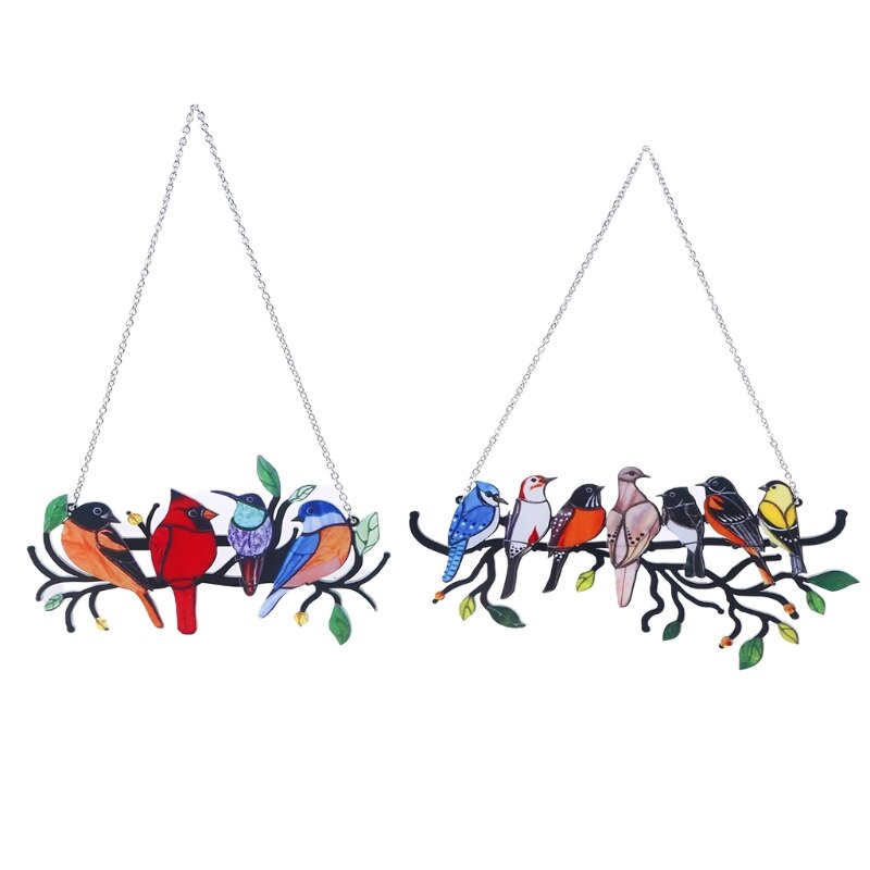 Multicolor Vogels Op Een Draad Hoge Stained Metale... – Vicedeal Multicolor Vogels Op Een Draad Hoge Stained Metale... – Vicedeal