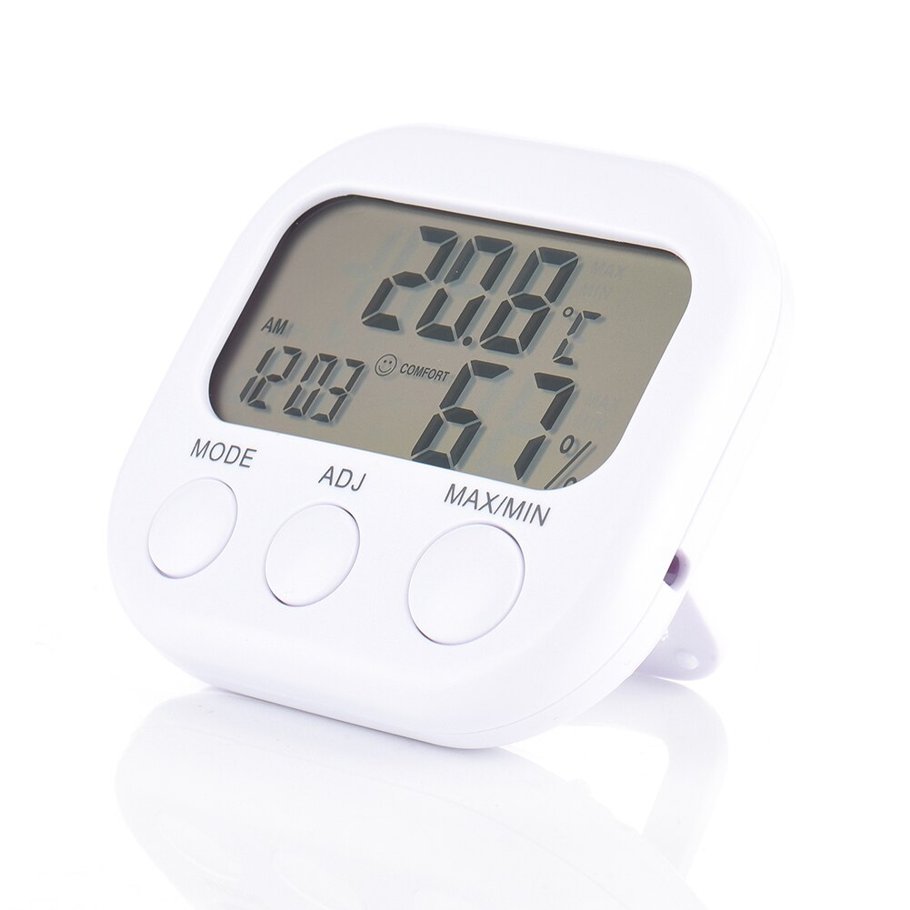 Mini Digital Clock Home Office Thermometer Hygrometer Indoor Temperature Humidity Meter Time Monitor Desk Digital Clock