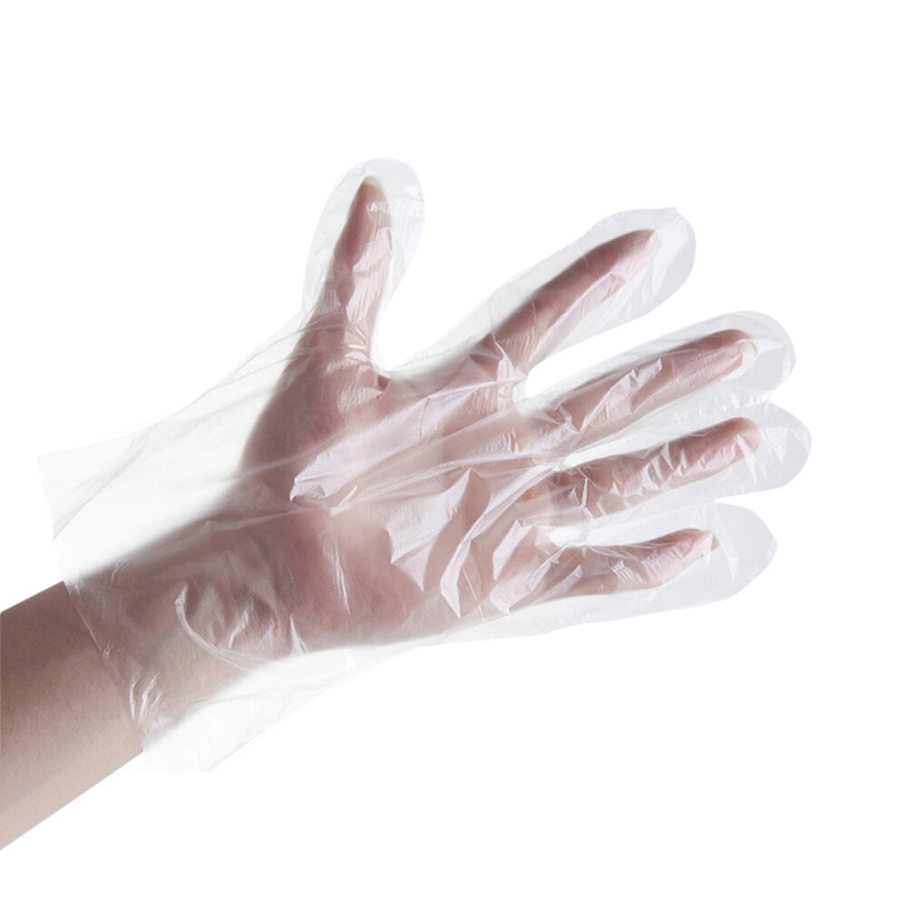 500 unids/set de plástico de alimentos guantes desechables para restaurante Cocina Barbacoa respetuoso del medio ambiente vegetal de la fruta transparente guantes