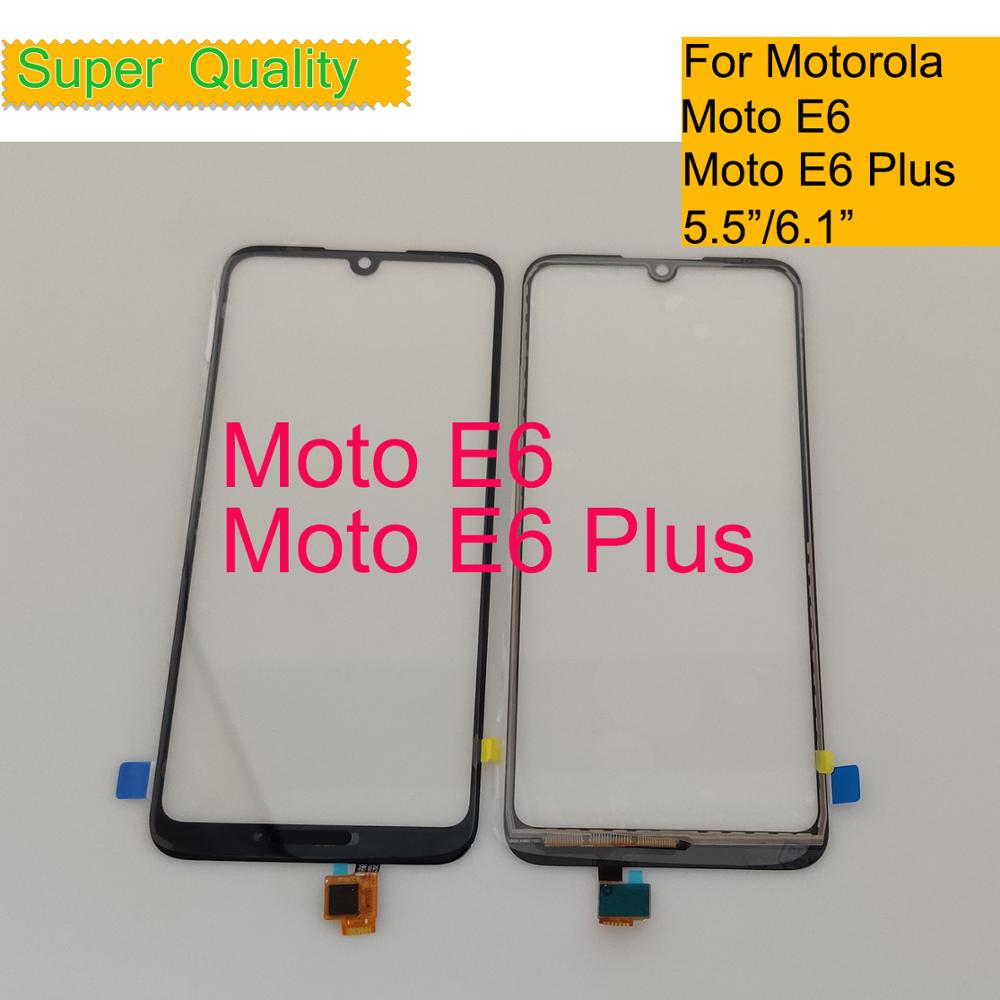 10 sztuk/partia dla Motorola Moto E6 plus ekran dotykowy płyta szkło Digitizer czujnik dla Moto E6 płyta dotykowy wymiana