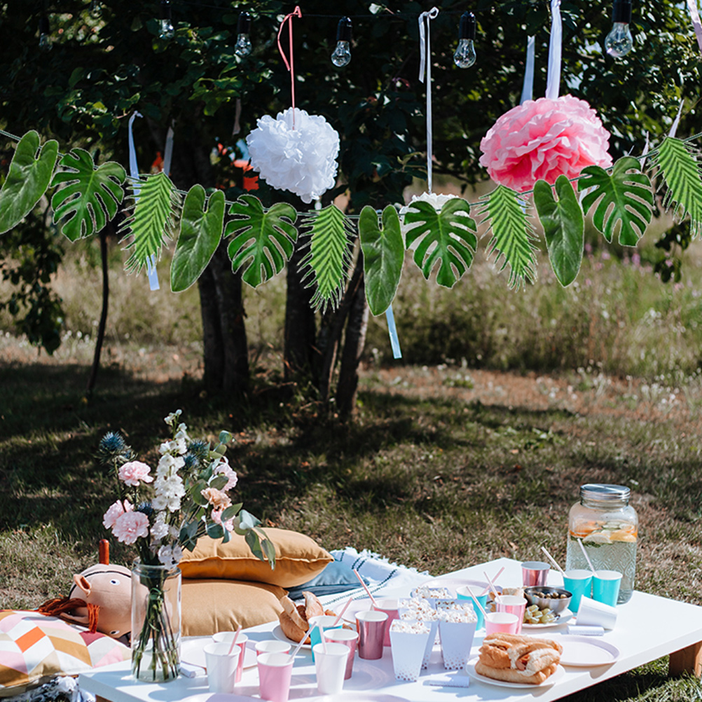 Fresh Paper Banner Background Wall Embellishment Scene Layout Hanging Prop