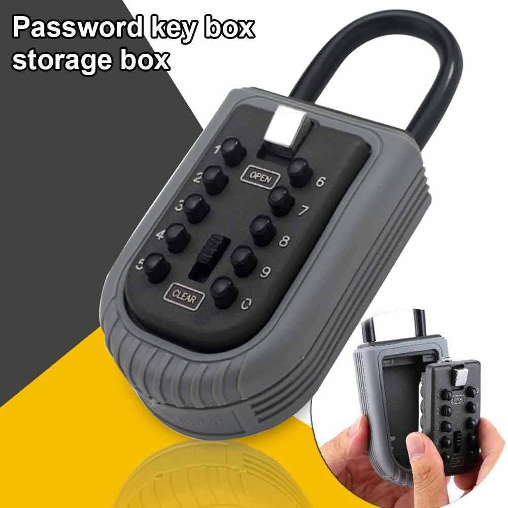 10 Digit Combination Key Lock Box For Realtor Zinc Alloy Password Home Garage Storage Real Estate Padlock Safe Waterproof
