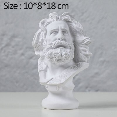 Noordse klassieke figuur gipsen beeld moderne minimalistische hars ambachten retro 3d mini schets avatar kunst model huisdecoratie: Sd
