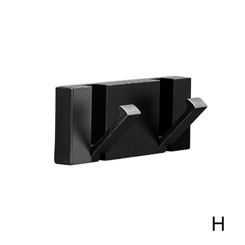 Porte-serviettes pliant, 2 voies d'installation, crochets muraux, porte-vêtements pour salle de bains, cuisine, chambre à coucher, couloir, noir, or: H
