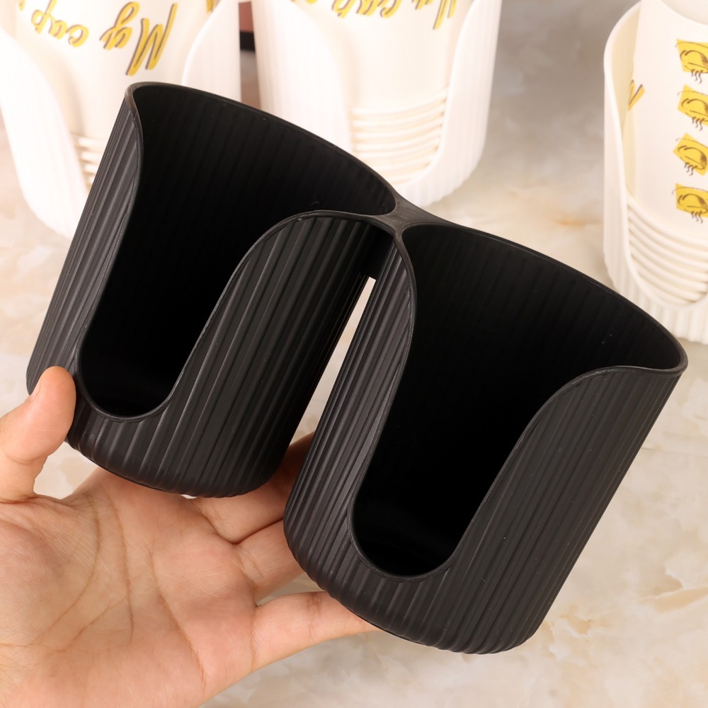 Distributeur de gobelets en plastique T1, porte-gobelet double pratique, stockage de gobelets en papier de poulet, présentoir de gobelets, fournitures pour la maison, évaluation