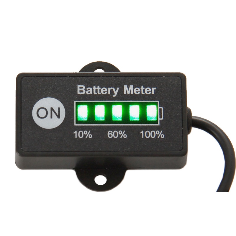 Led 5 Bar Brandstofmeter Display Mini Batterij Meter Lood-zuur Batterij Indicator 12/24V Voor Motorfiets golfkarretjes Test Spanning Van Bat