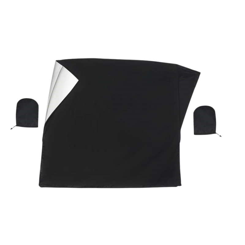 Couverture universelle de neige de pare-brise de voiture, couverture de givre de pare-brise de 81x59 pouces avec le miroir latéral couvre la couverture de glace de pare-brise Prote de poussière