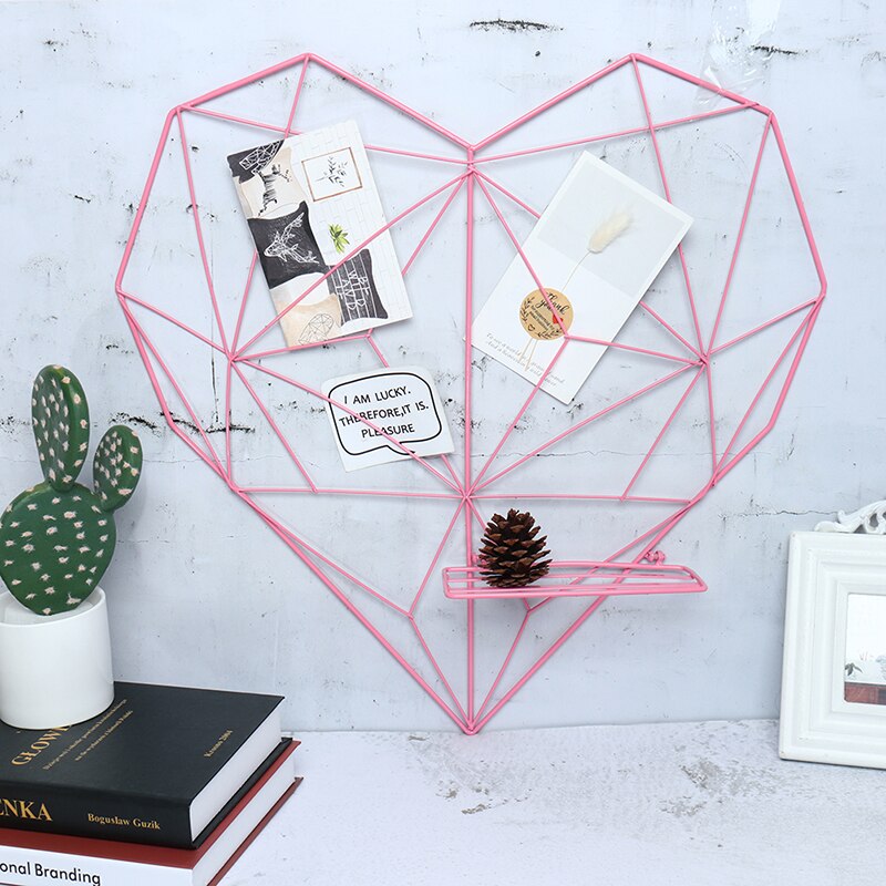 Style Metal Grid Photo Frame Wall Art Display Mesh Storage Shelf Organizer Rack Holder Home Decoration 20/35/50cm