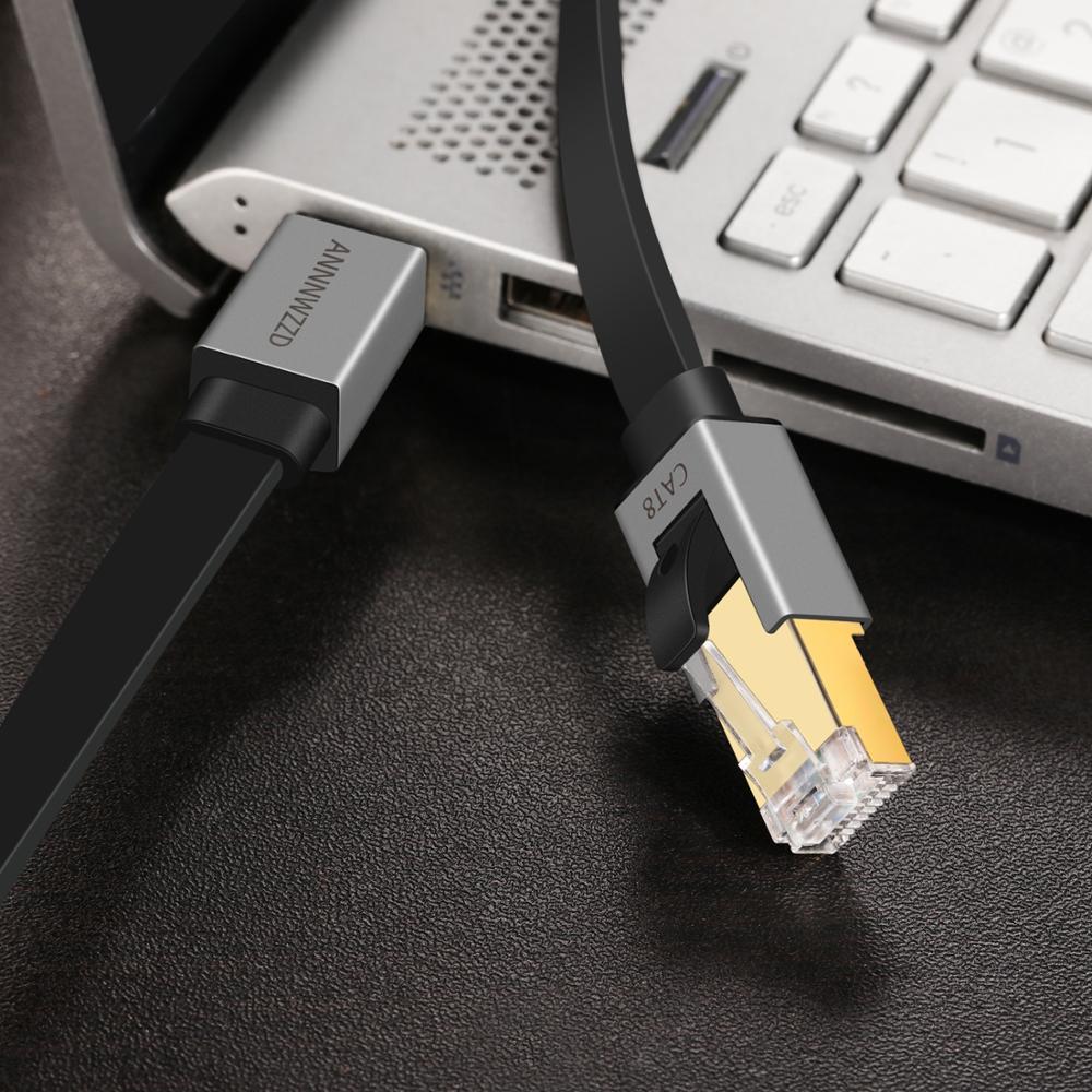 Cat8 Ethernet Cable 40Gbps 2000MHz Network Cable Lan RJ45 Patch Cord for Laptops PS 4 Router RJ45 Ethernet Cable