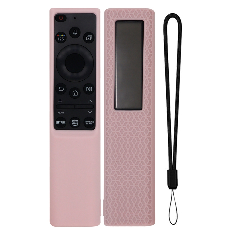 Coque de télécommande en Silicone pour Samsung QLED TV Smart, antichoc, contrôleur, TM1990C BN59-01311B BN59-01312B BN59-01311F: pink