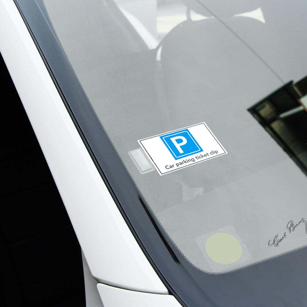 2pcs Car Parking Ticket Holder Clip Sticker for VW Passat B8 CC VW Passat B6 3C B7 Skoda Superb A7