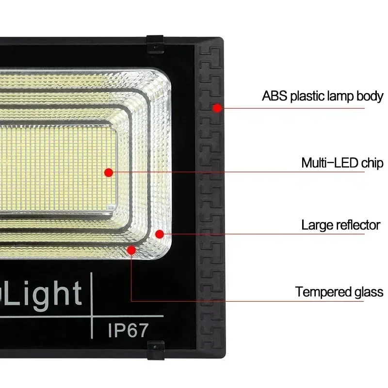 30 W/60 W/100 W200 W Solar Schijnwerpers Afstandsbediening Aangedreven Spotlight Outdoor Waterdichte IP67 Villa Straatlantaarn Verstelbare Hoek