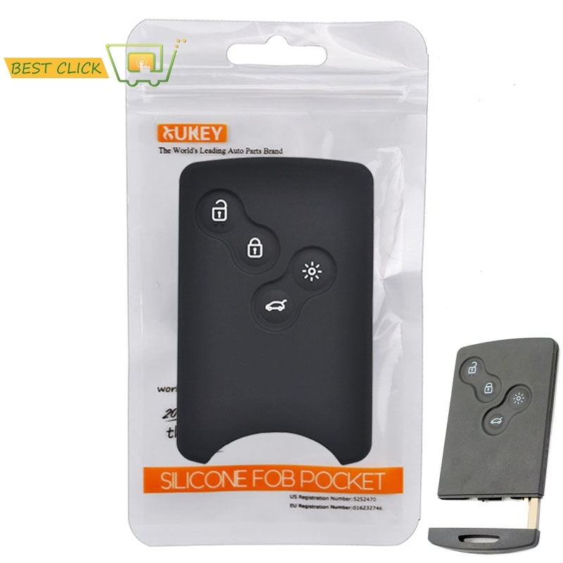 4- knops siliconen sleutelhoesje geschikt voor renault scenic clio laguna megane captur kaptur koleos duster sandero twingo