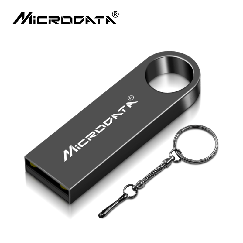 De Metal USB Flash Drive 64 gb thumbdrive 16GB 8GB Pendrive 32gb de memoria Flash de 128gb impermeable Pen Drive 64 gb usb disco en clave: 32 GB / Black