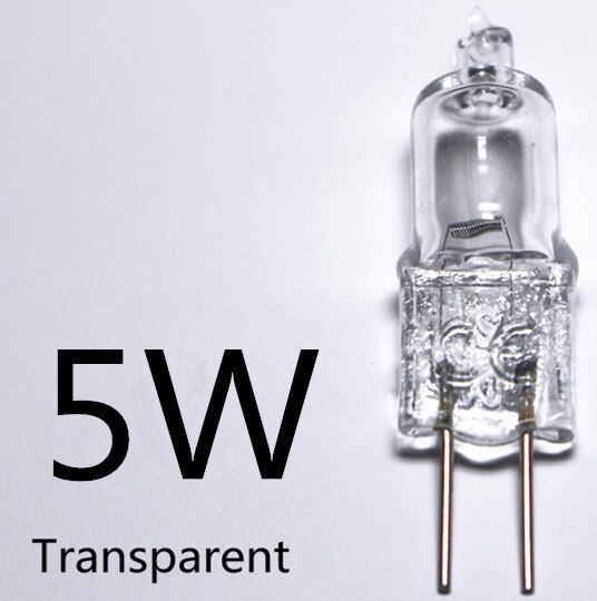 10 stk (5 æsker) halogen  g4 12v 20w transparente/blå hvide/varm lys overfladebelægning blå 12v g4 20w blå krystal lysperler: Gennemsigtig 5w