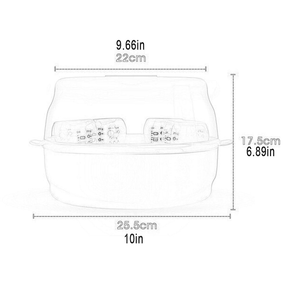 Baby Fles Sterilisator Magnetron Zuigfles Sterilisatie Box Stoomsterilisator Hoge Temperatuur Servies Speelgoed Sterilisator